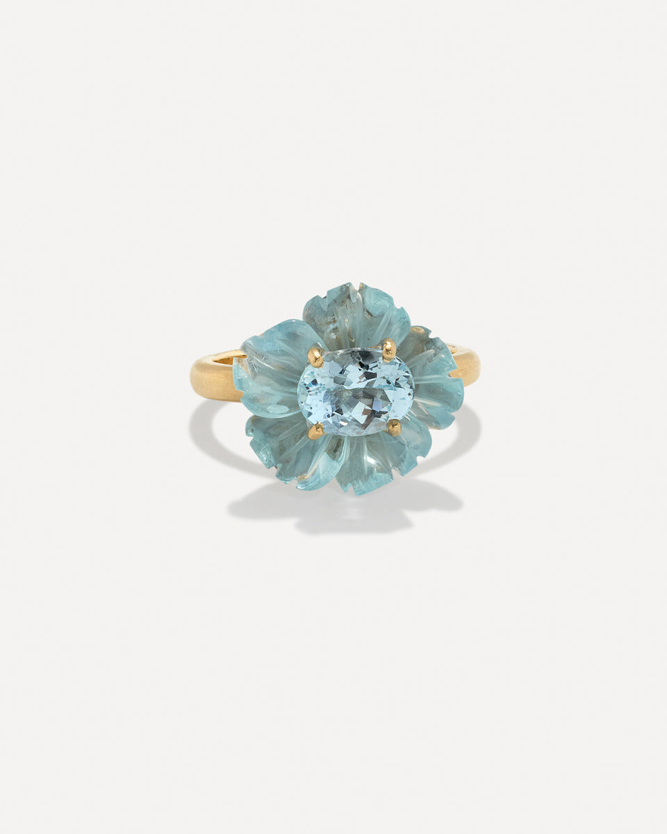 One of a Kind Tropical Flower Ring