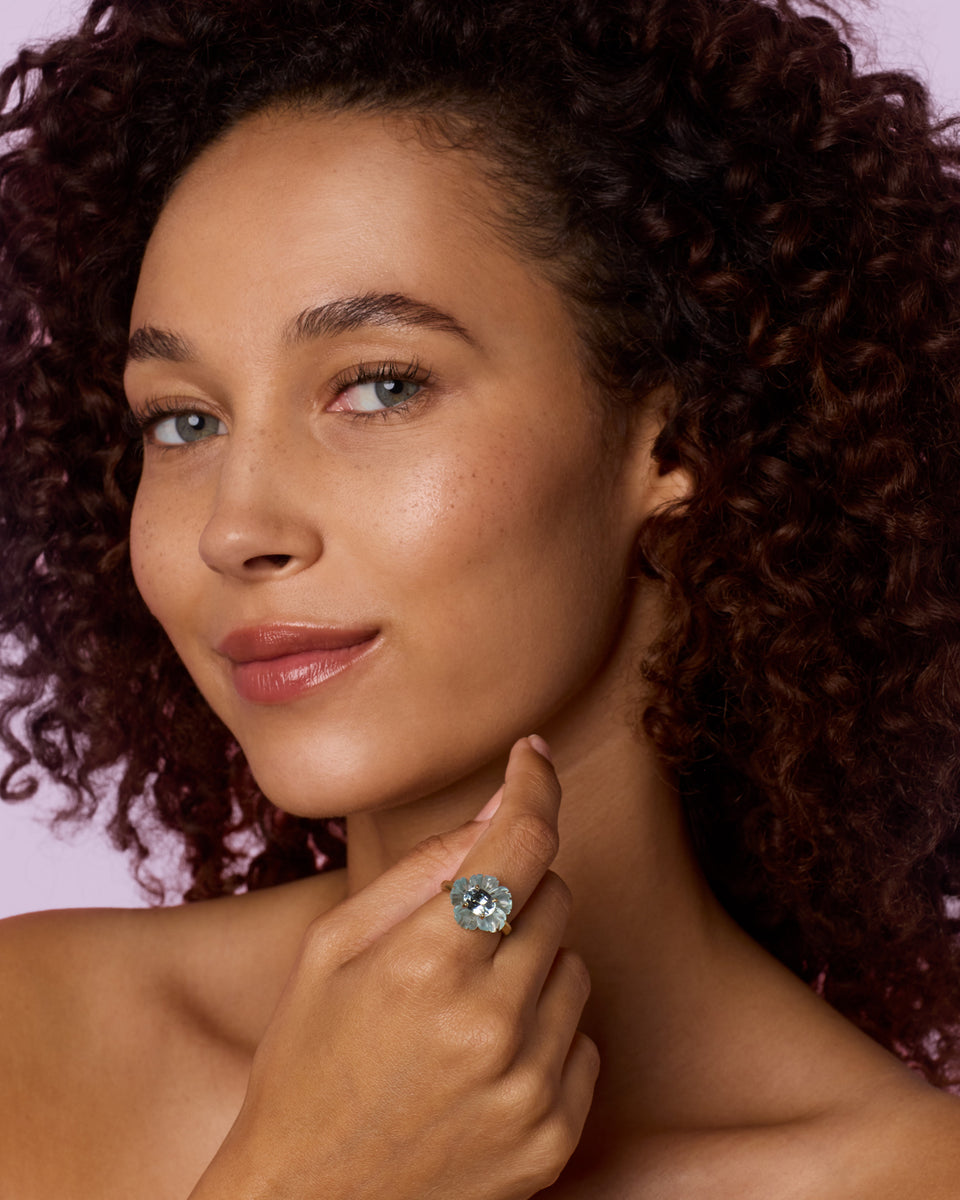 One of a Kind Tropical Flower Ring