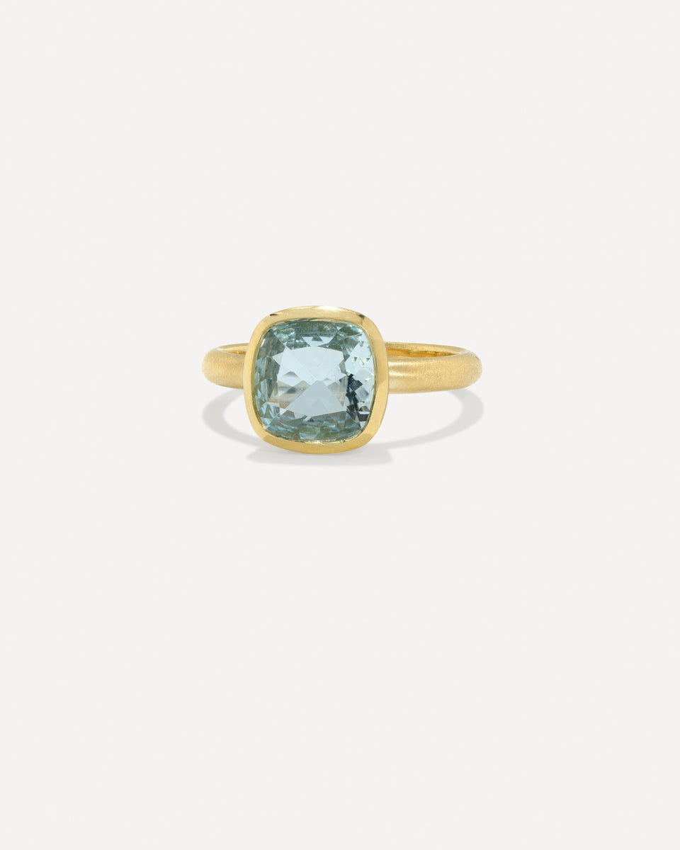 One of a Kind Gem Drop Cushion-Cut Bezel Ring - Irene Neuwirth