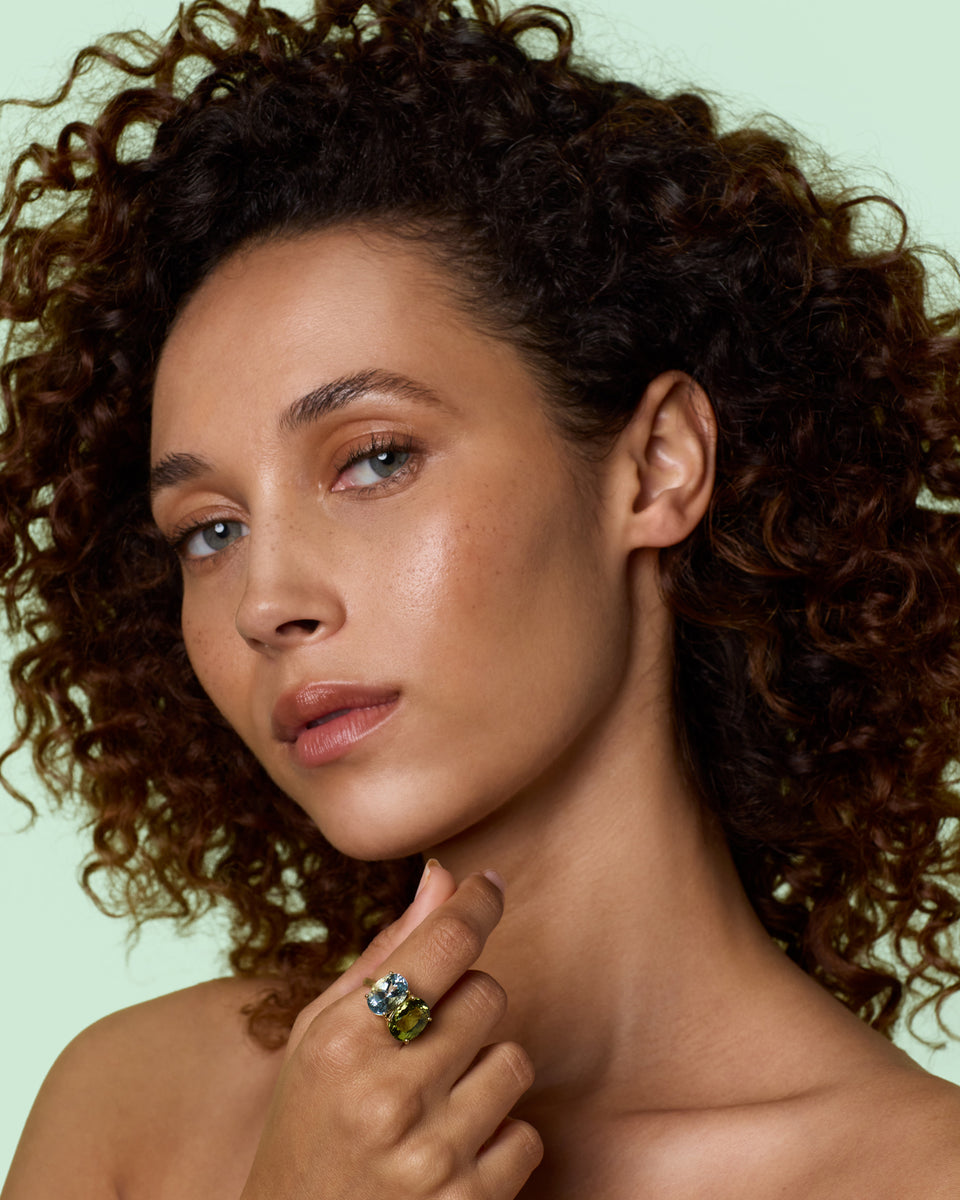 One of a Kind Gemmy Gem Double Stone Ring