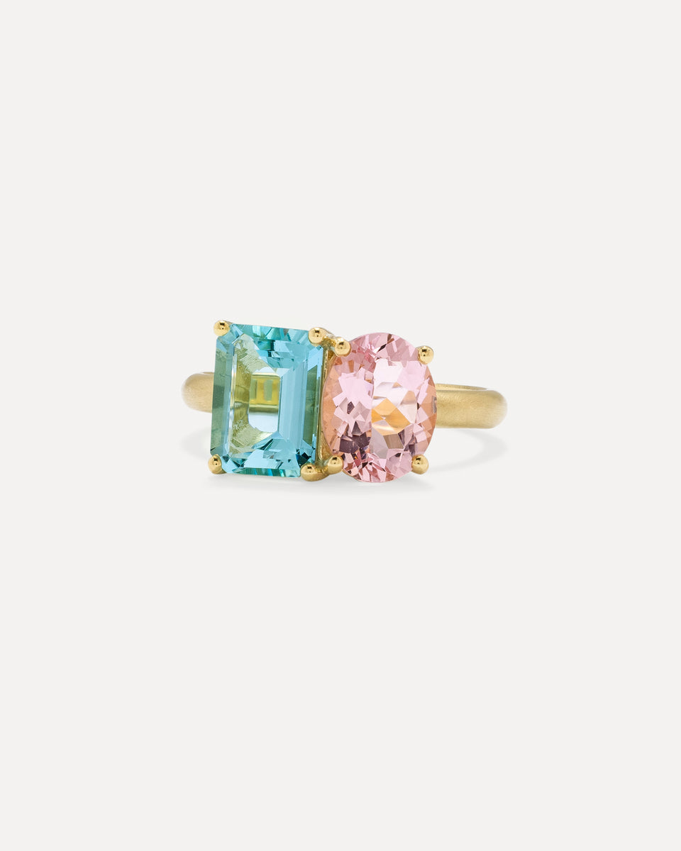 One of a Kind Gemmy Gem Double Stone Ring