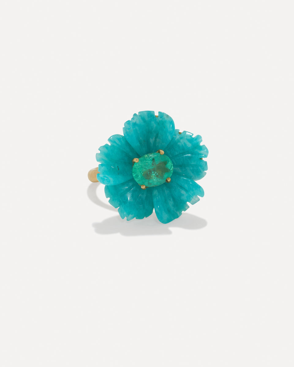 One of a Kind Tropical Flower Ring - Irene Neuwirth