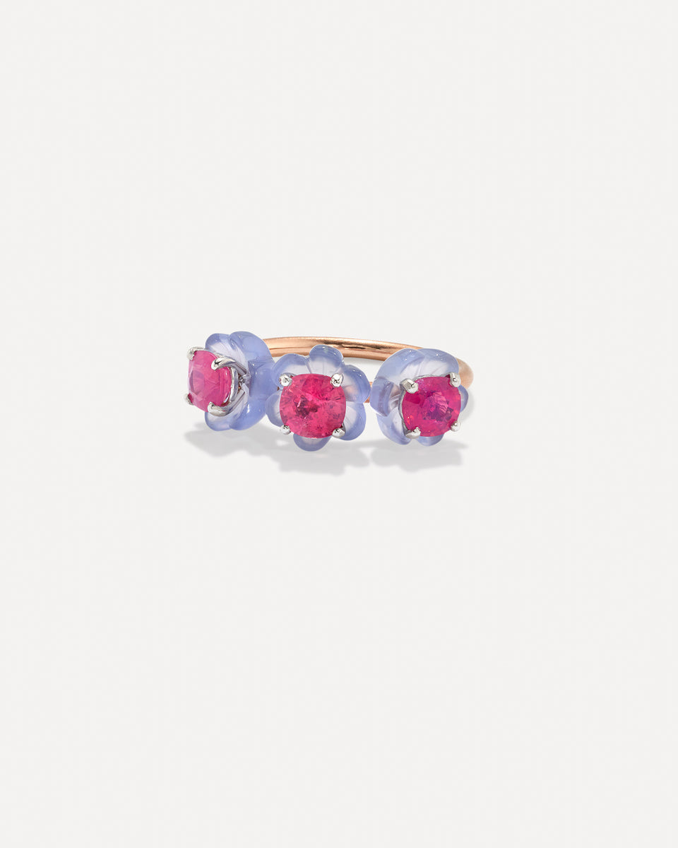 One of a Kind Petite Tropical Flower Ring - Irene Neuwirth