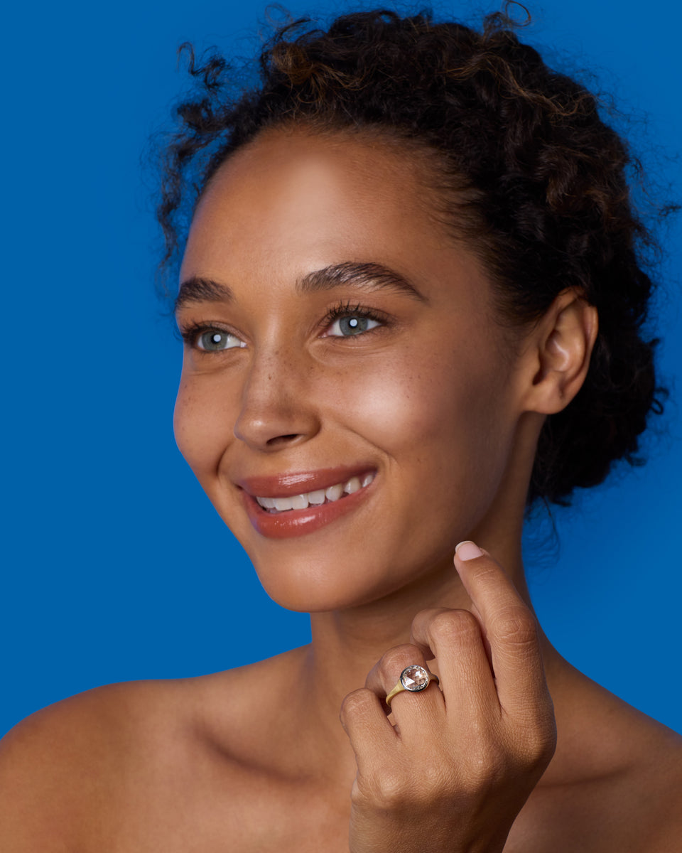 One of a Kind Diamond Bezel Ring - Irene Neuwirth