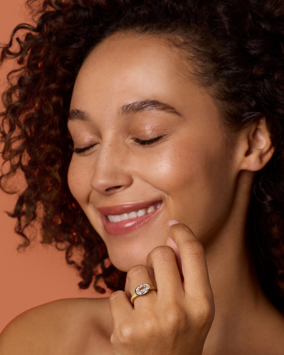 One of a Kind Diamond Bezel Ring