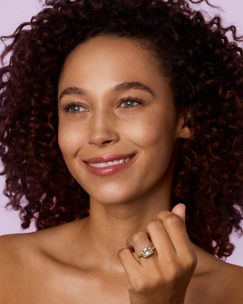 One of a Kind Diamond Bezel Ring