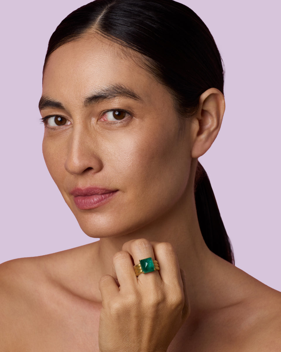 One of a Kind Heroic Rectangle Triple Band Ring - Irene Neuwirth