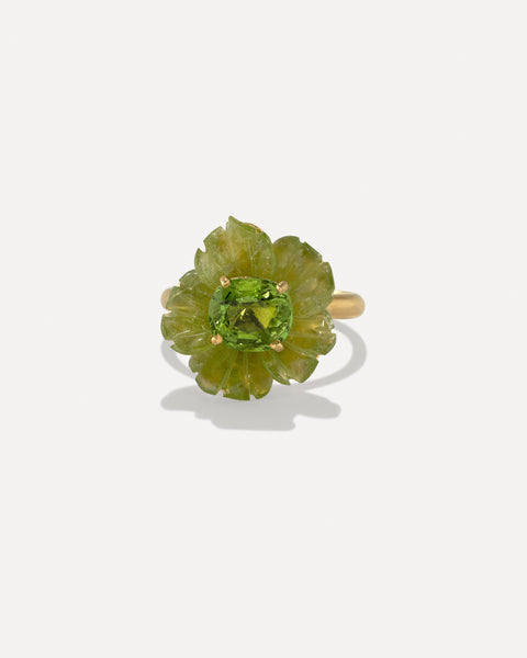 One of a Kind Tropical Flower Ring - Irene Neuwirth