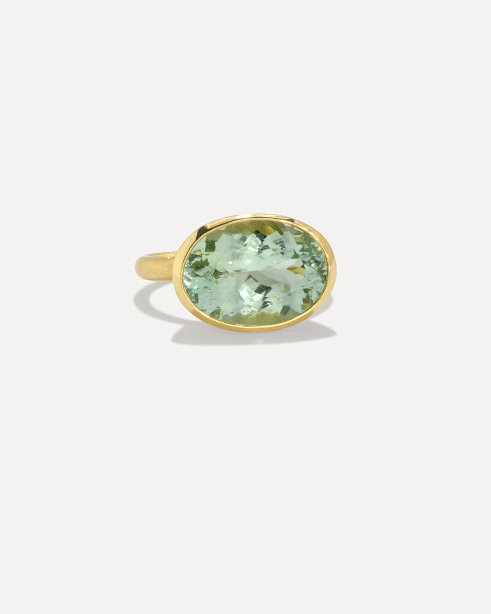 One of a Kind Gem Drop Oval Bezel Ring