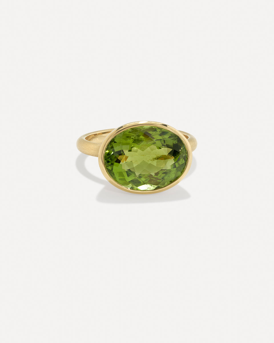 One of a Kind Gem Drop Oval Bezel Ring - Irene Neuwirth