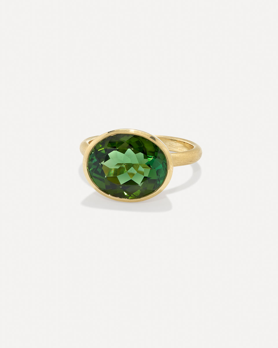 One of a Kind Gem Drop Oval Bezel Ring - Irene Neuwirth