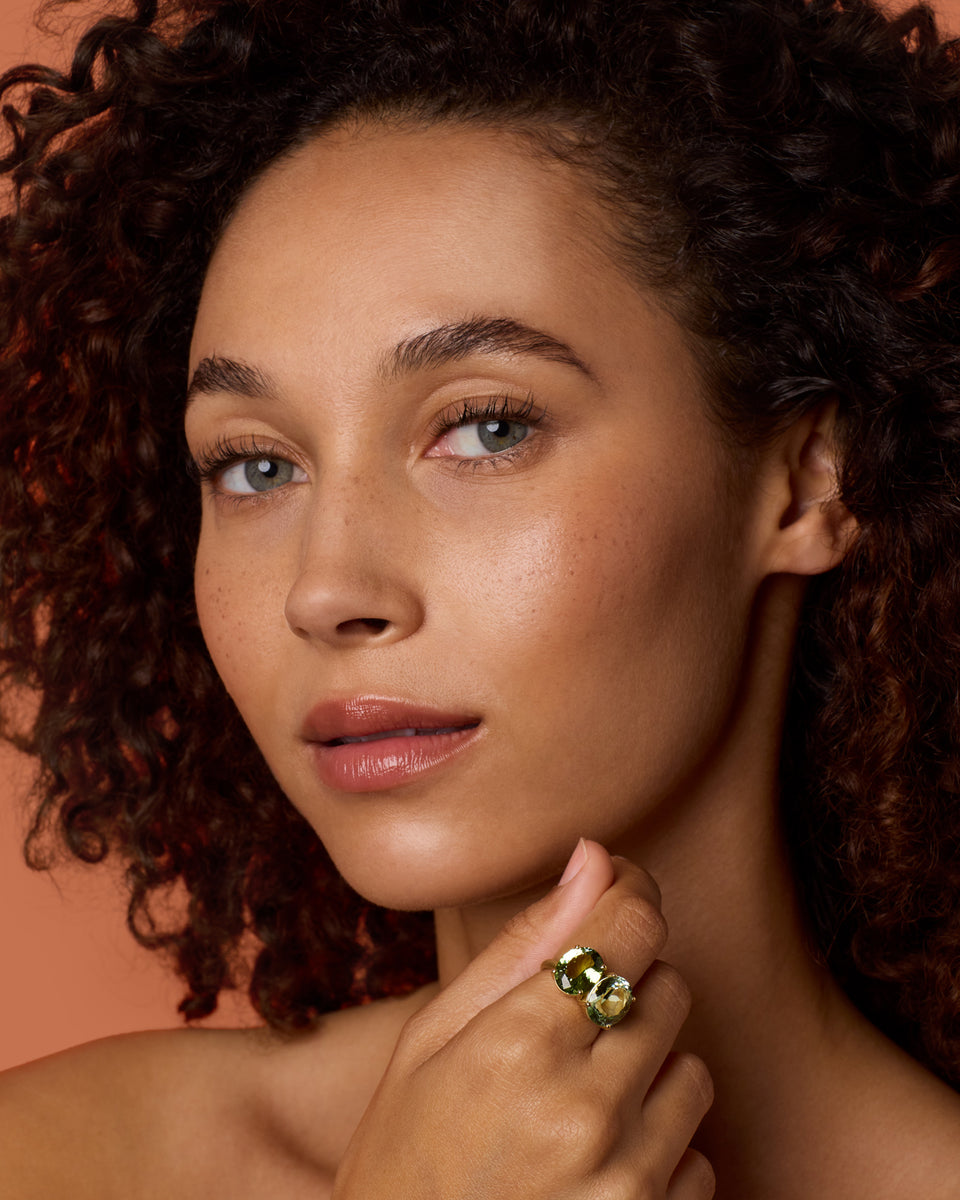 One of a Kind Gemmy Gem Double Stone Ring