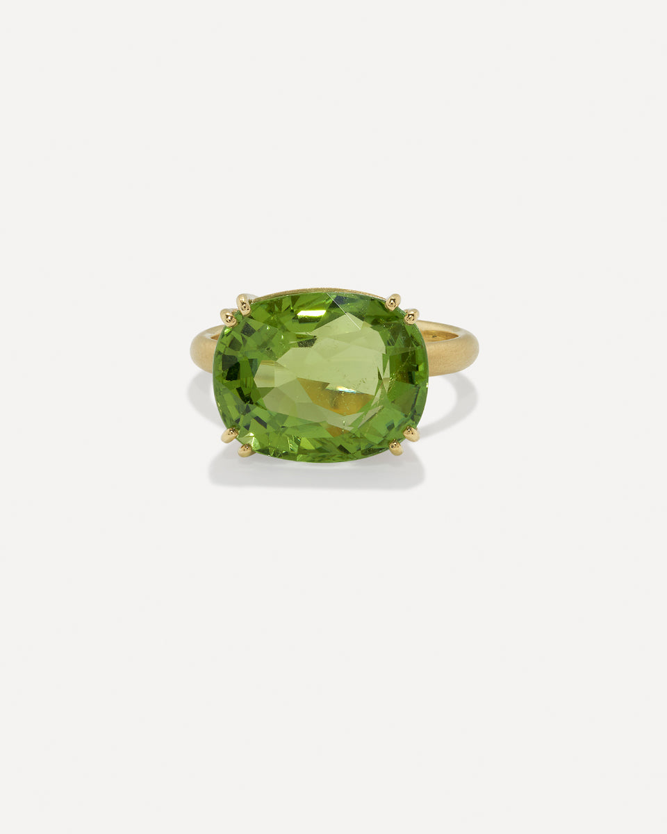 One of a Kind Gem Drop Cushion-Cut Double Prong Ring - Irene Neuwirth