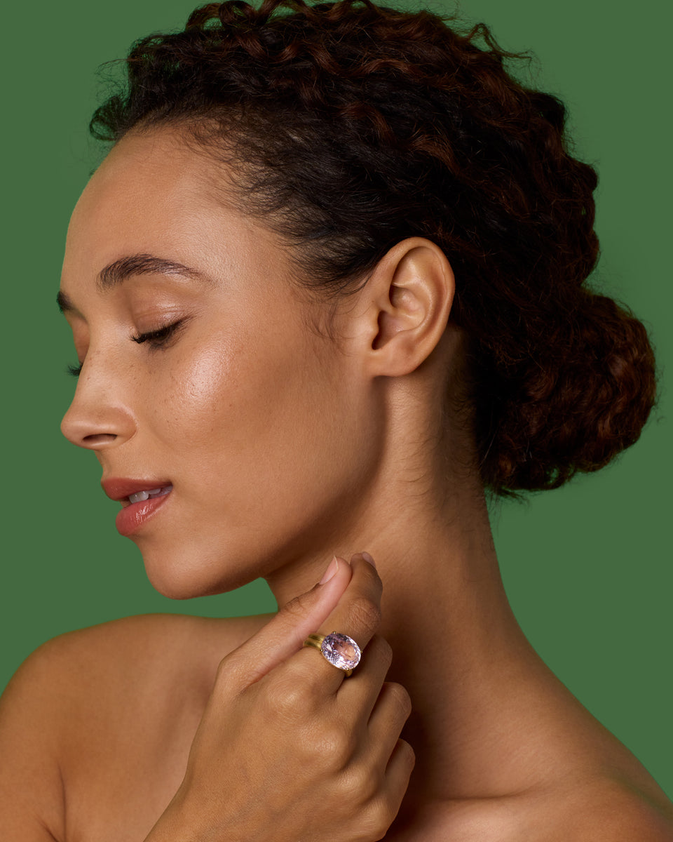 One of a Kind Heroic Oval Double Band Ring