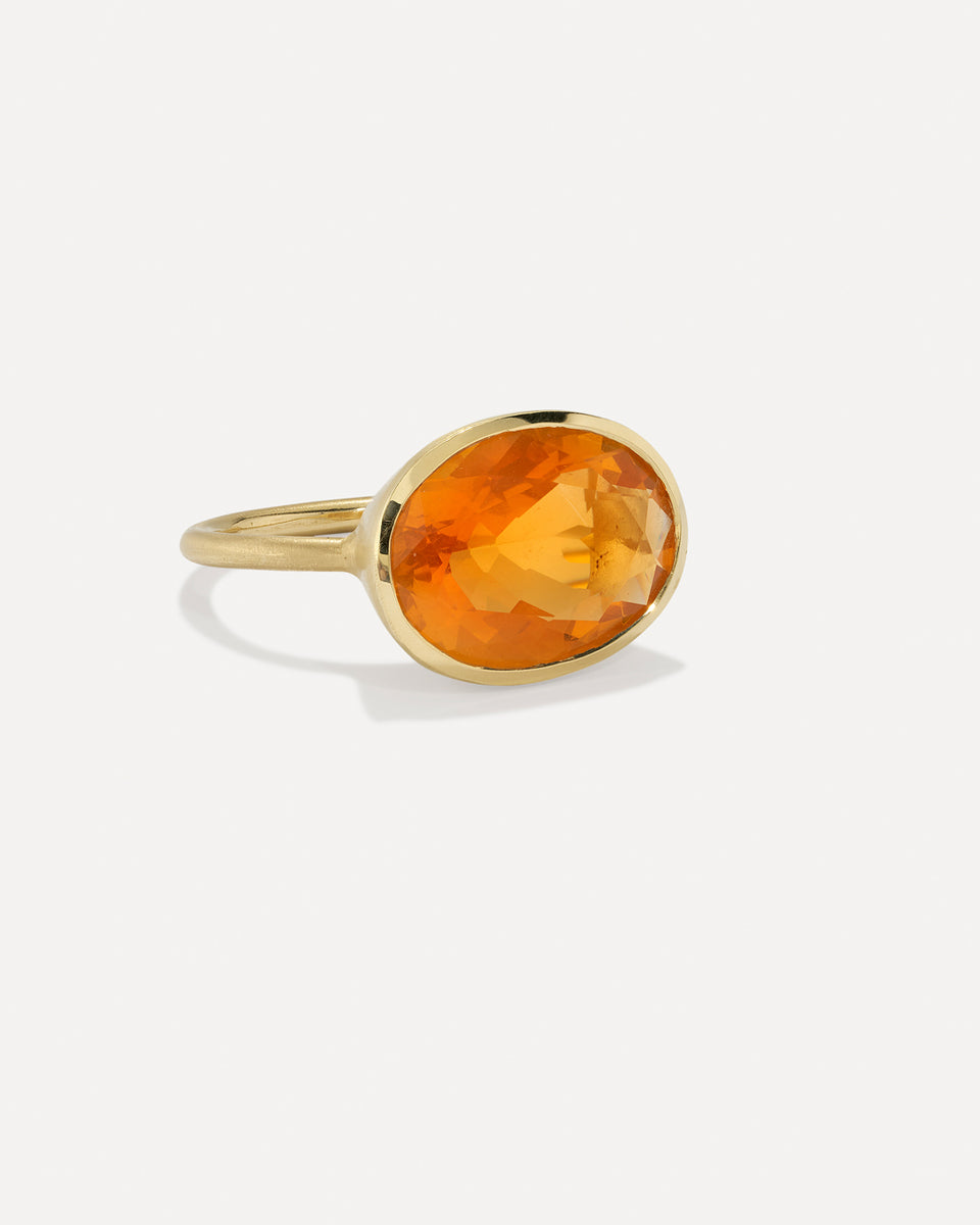 One of a Kind Gem Drop Oval Bezel Ring - Irene Neuwirth