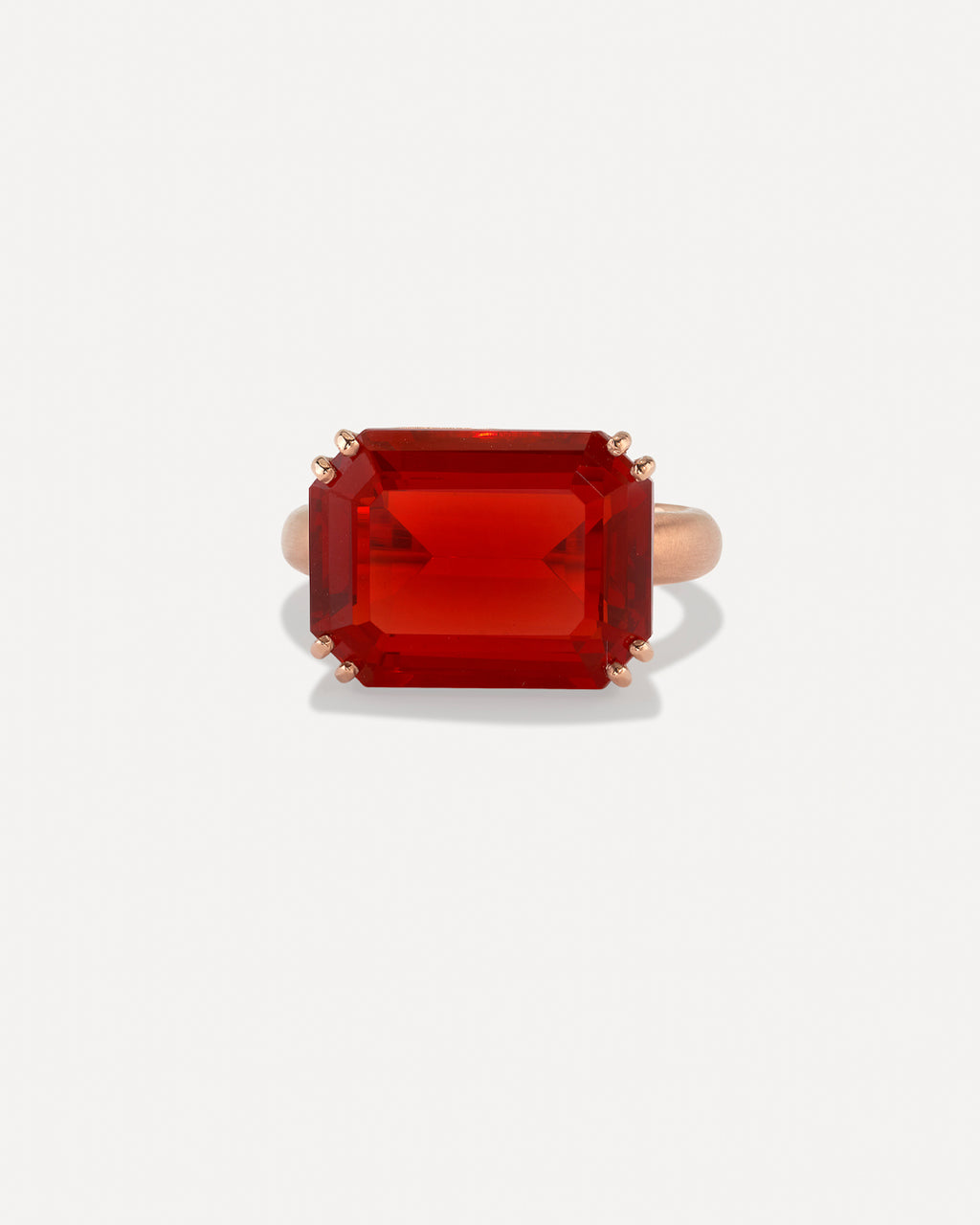 One of a Kind Gem Drop Emerald-Cut Double Prong Ring - Irene Neuwirth