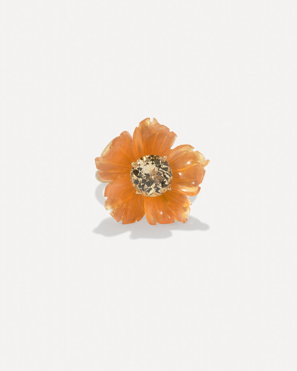 One of a Kind Tropical Flower Ring