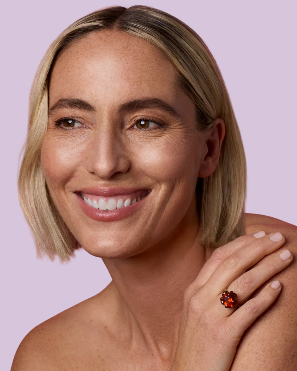 One of a Kind Tropical Flower Ring
