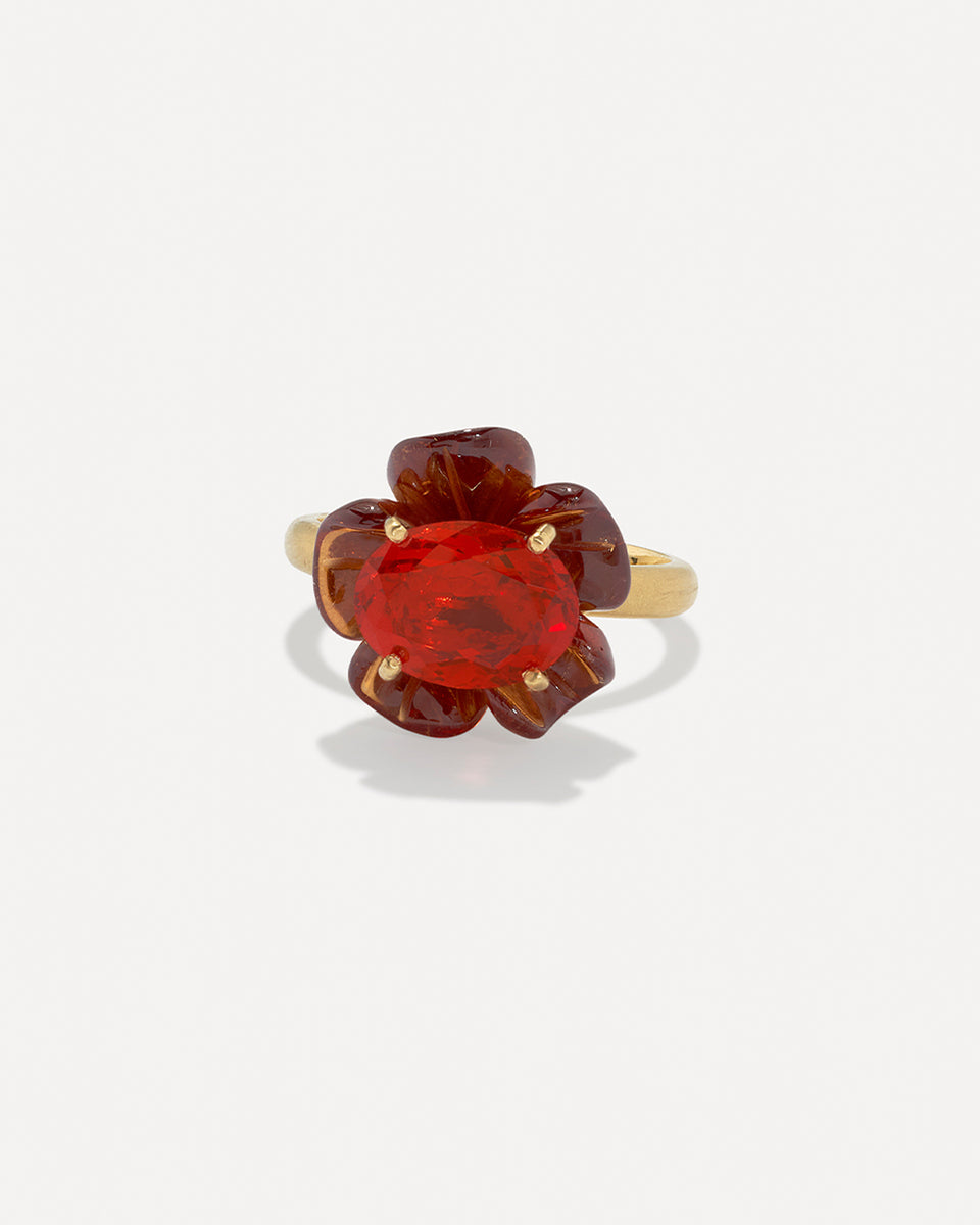 One of a Kind Tropical Flower Ring