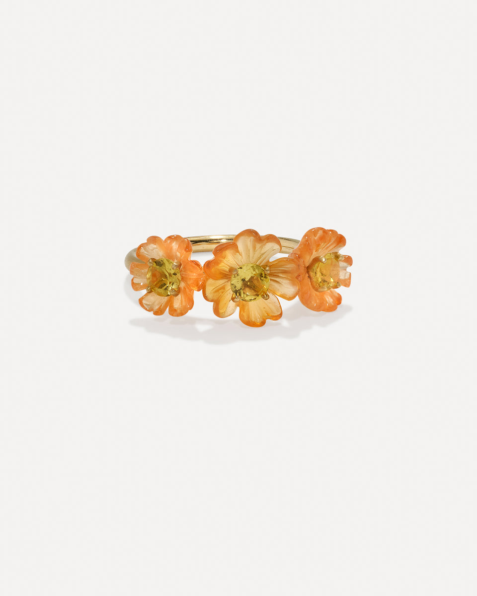 One of a Kind Petite Tropical Flower Ring - Irene Neuwirth