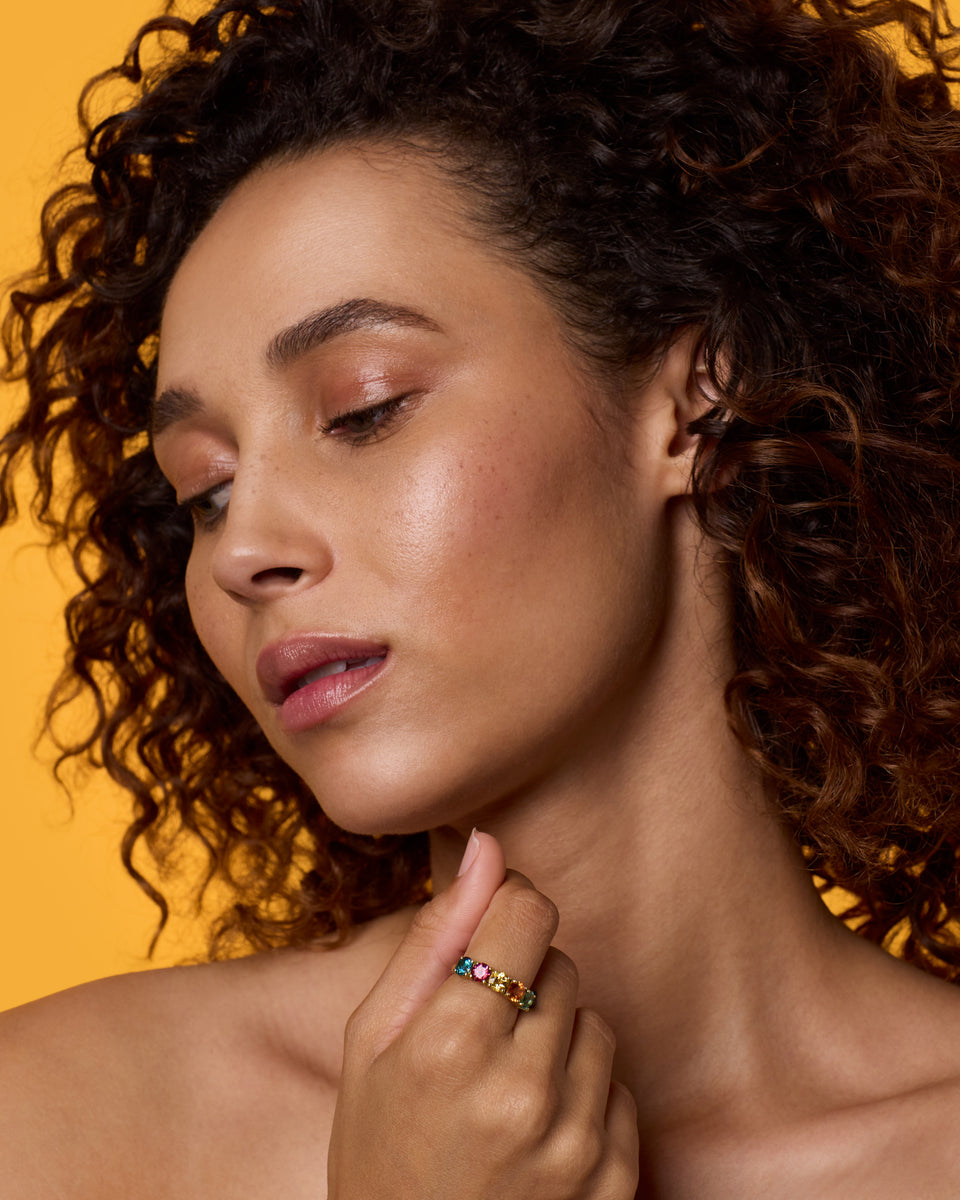 One of a Kind Gemmy Gem Five Stone Mixed Ring - Irene Neuwirth