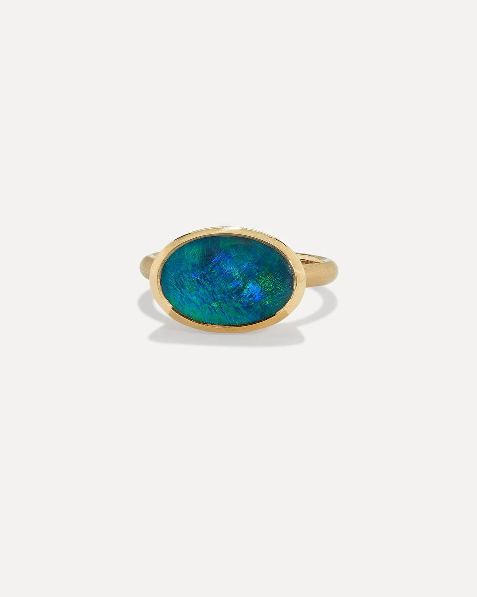 One of a Kind Oval Bezel Ring - Irene Neuwirth