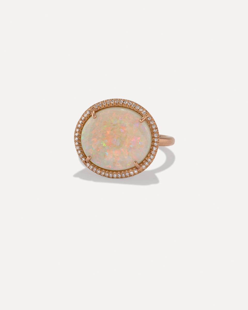 One of a Kind Pavé Halo Oval Ring - Irene Neuwirth