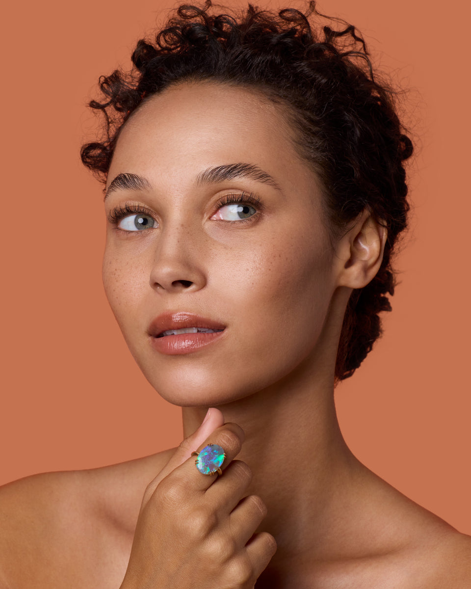 One of a Kind Oval Double Prong Ring