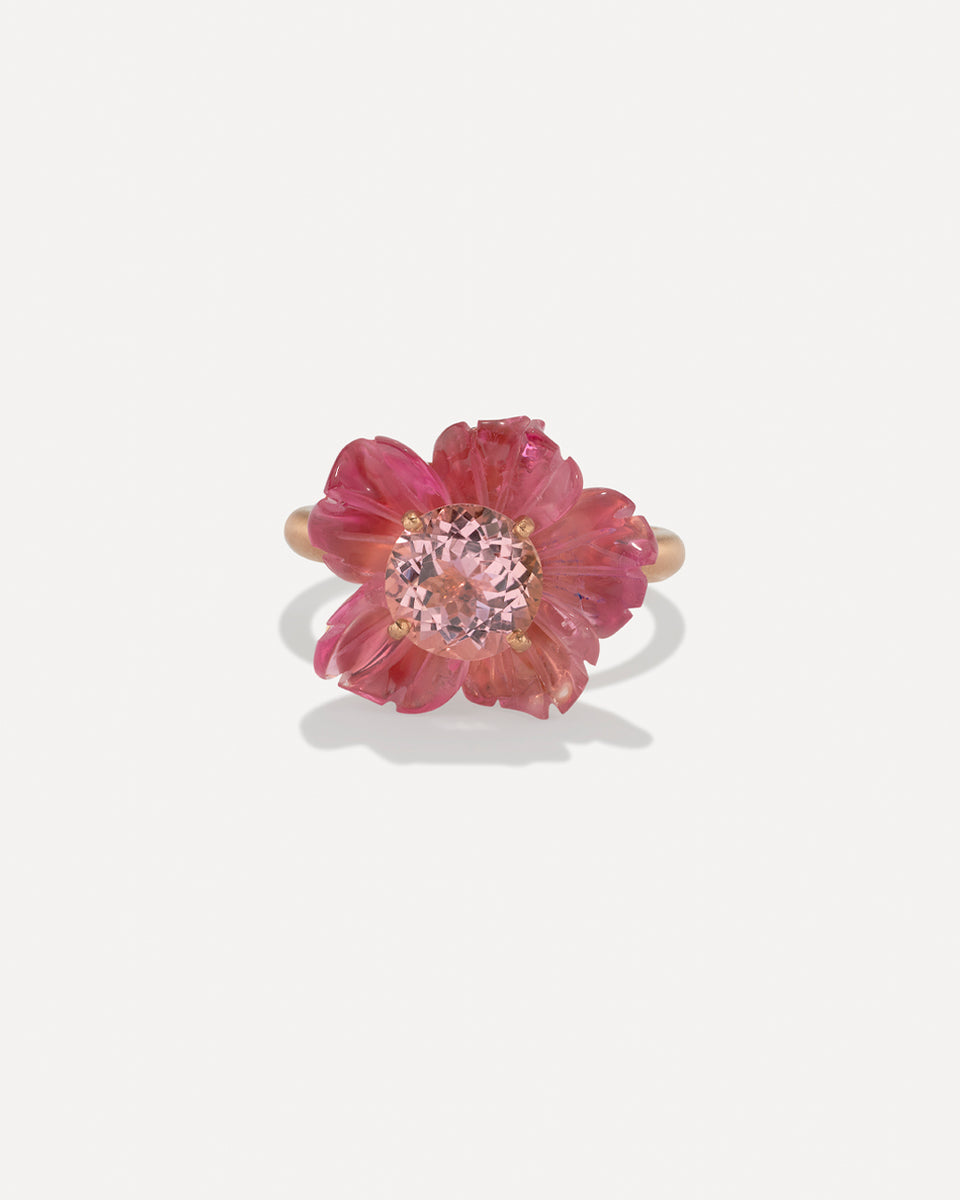 One of a Kind Tropical Flower Ring - Irene Neuwirth