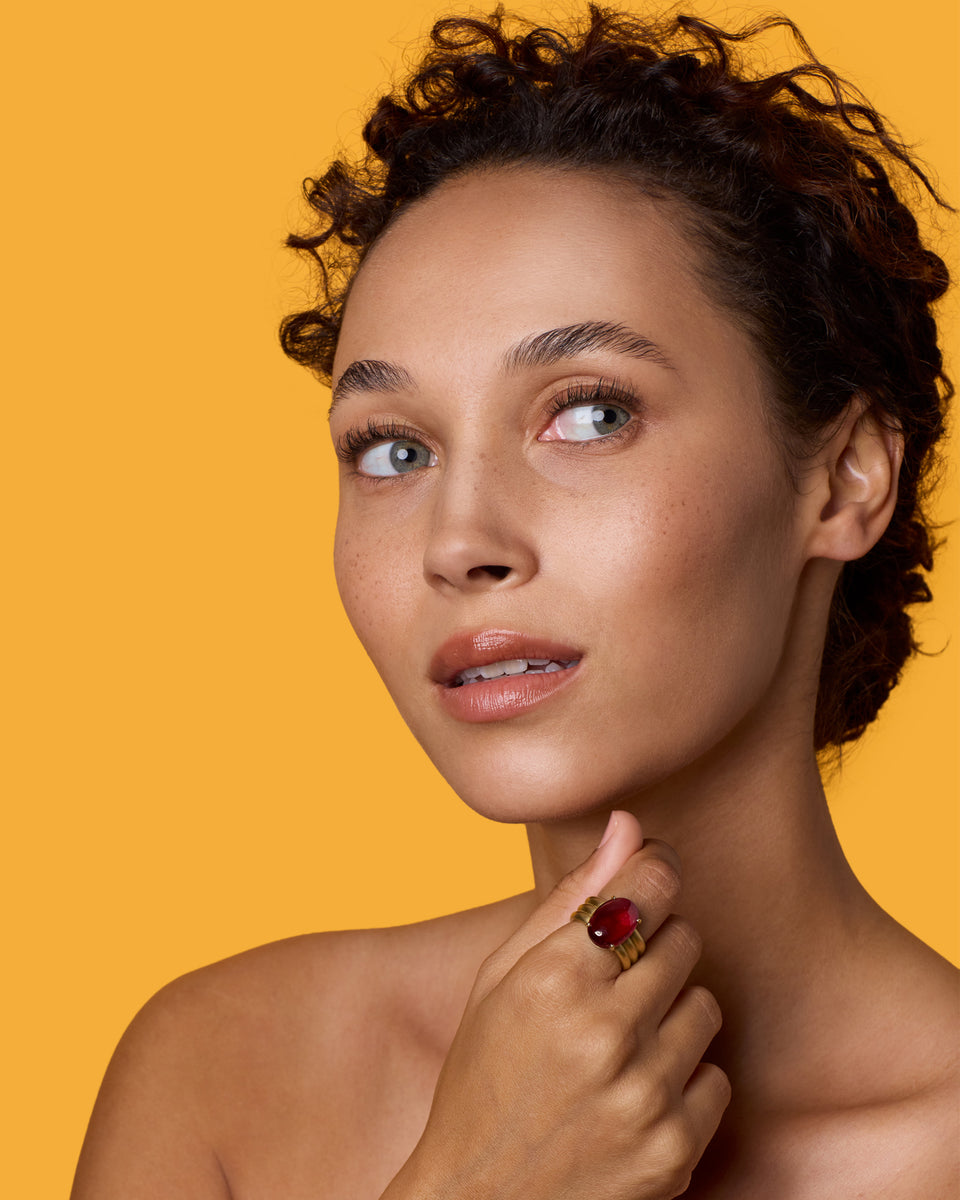 One of a Kind Heroic Oval Triple Band Ring