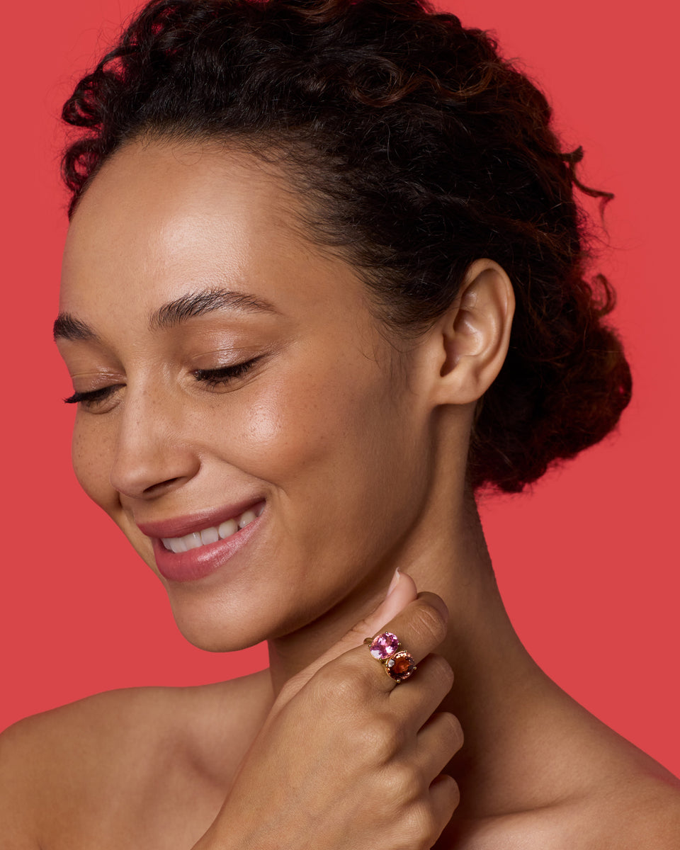 One of a Kind Gemmy Gem Double Stone Ring