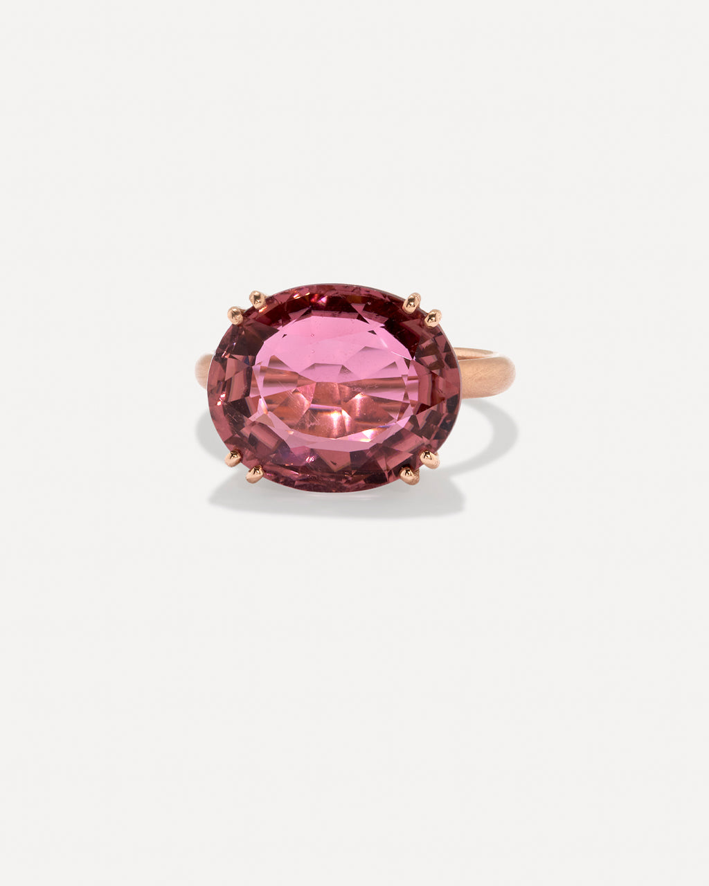One of a Kind Gem Drop Oval Double Prong Ring - Irene Neuwirth