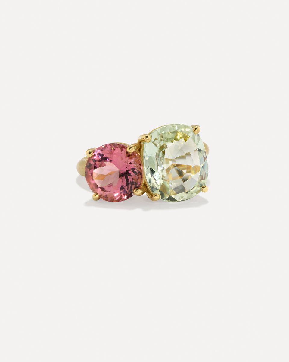 One of a Kind Gemmy Gem Double Stone Ring