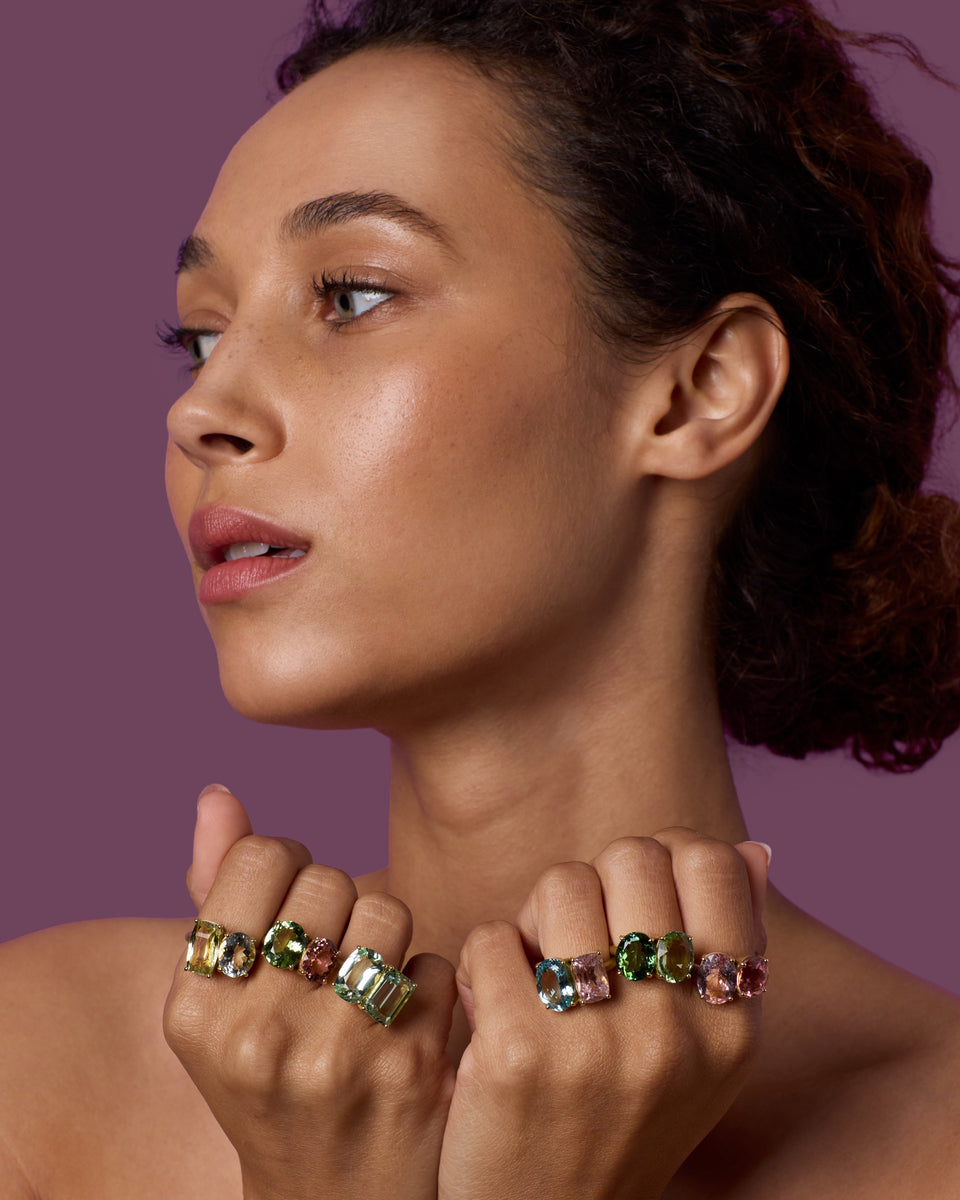 One of a Kind Gemmy Gem Double Stone Ring