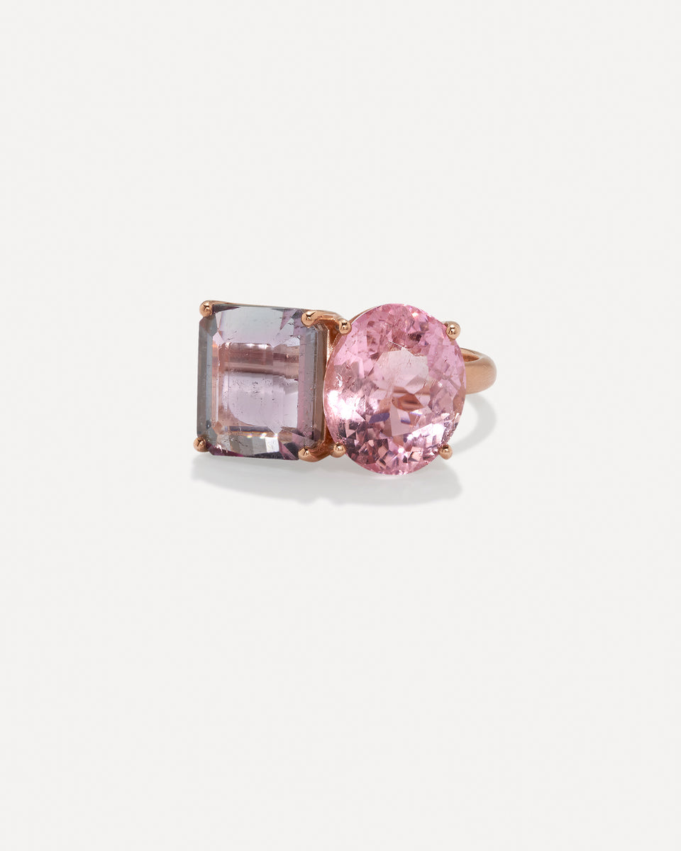 One of a Kind Gemmy Gem Double Stone Ring - Irene Neuwirth