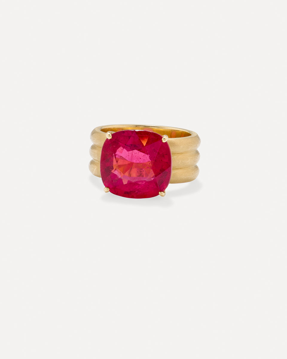 One of a Kind Heroic Cushion-Cut Triple Band Ring - Irene Neuwirth