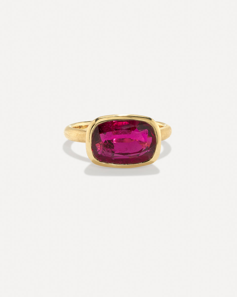 One of a Kind Gem Drop Cushion-Cut Bezel Ring - Irene Neuwirth