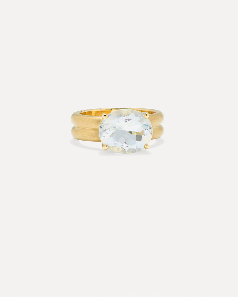 One of a Kind Heroic Oval Double Band Ring - Irene Neuwirth