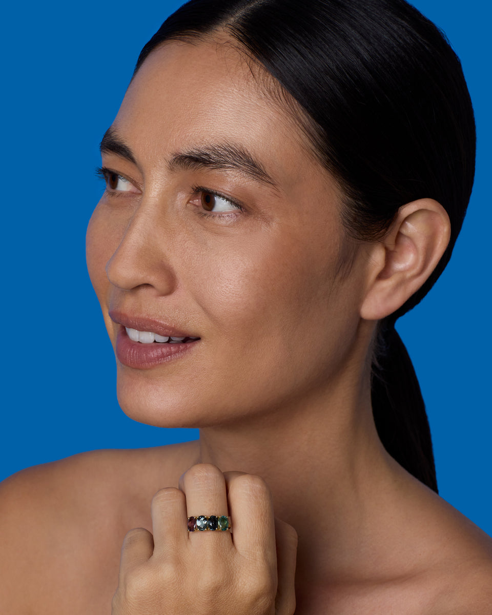 One of a Kind Gemmy Gem Oval Four Stone Ring - Irene Neuwirth