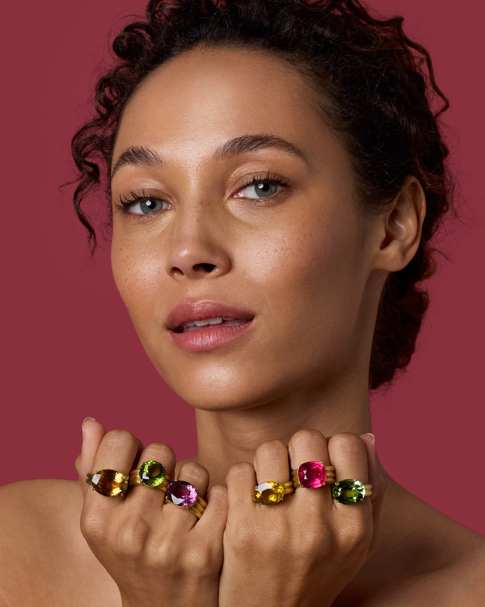 One of a Kind Heroic Oval Triple Band Ring - Irene Neuwirth