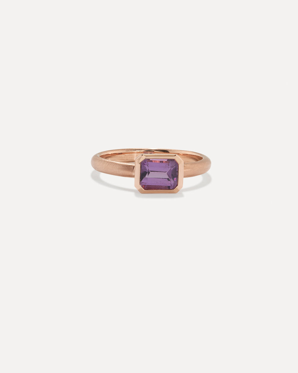 One of a Kind Gem Drop Emerald-Cut Bezel Ring - Irene Neuwirth