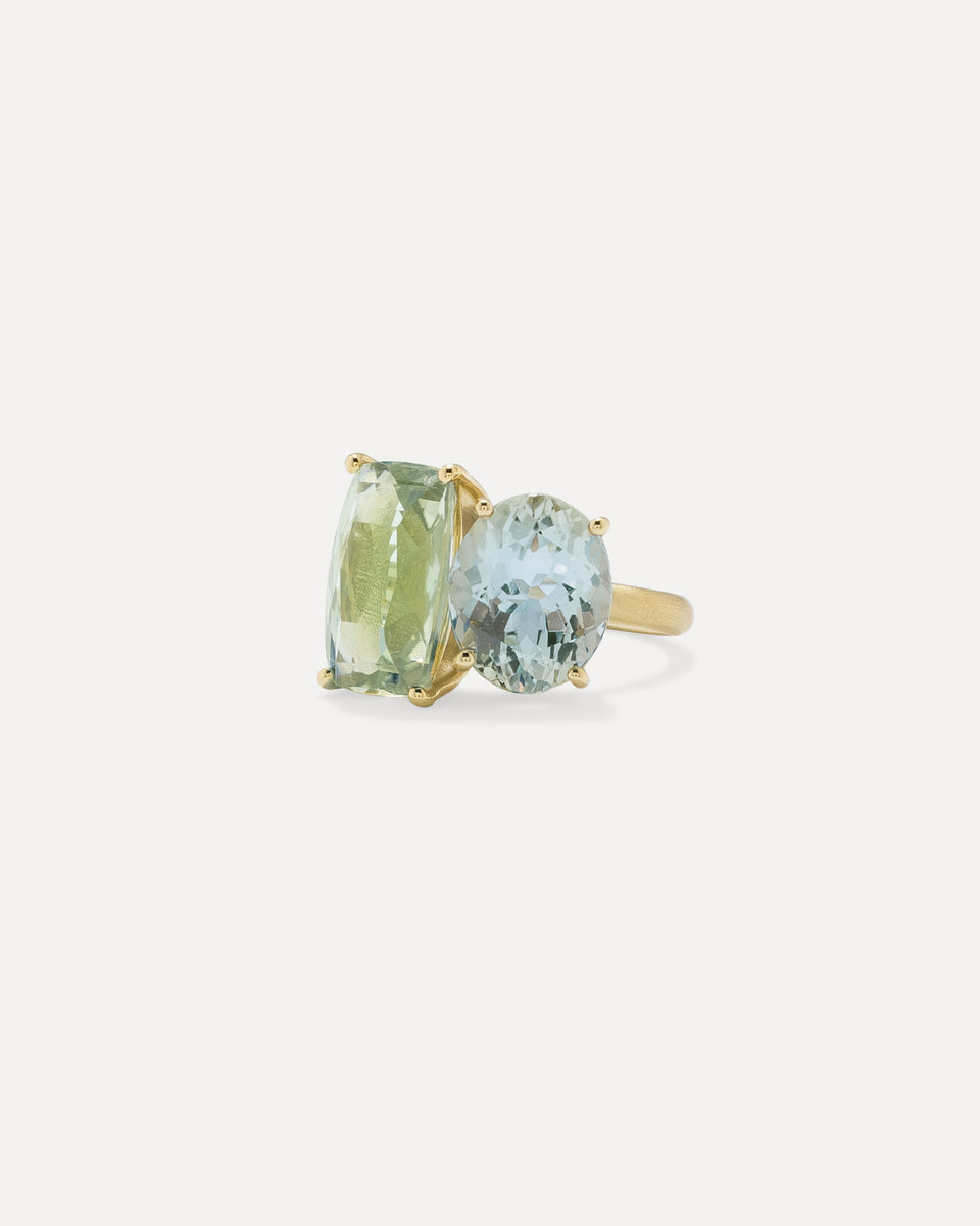 One of a Kind Gemmy Gem Double Stone Ring