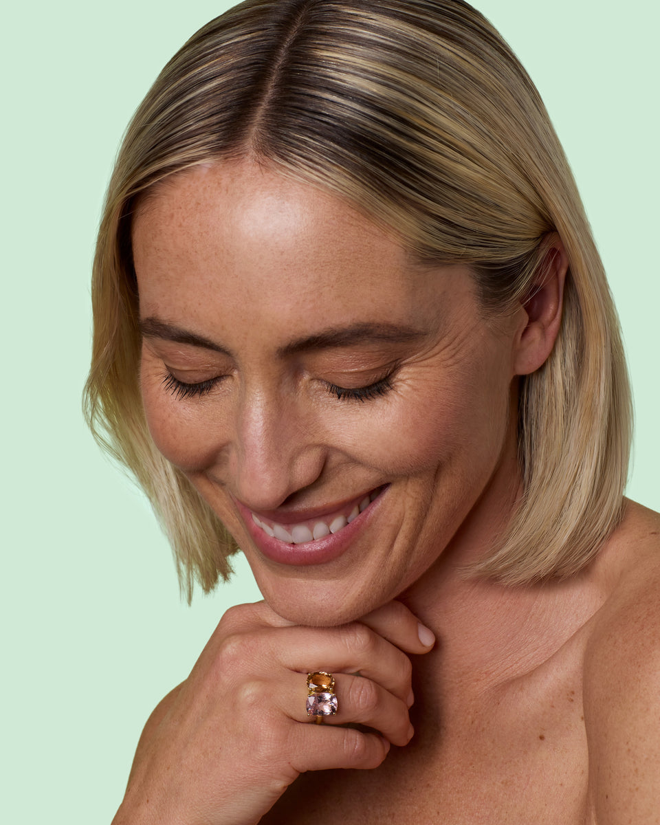 One of a Kind Gemmy Gem Double Stone Ring - Irene Neuwirth