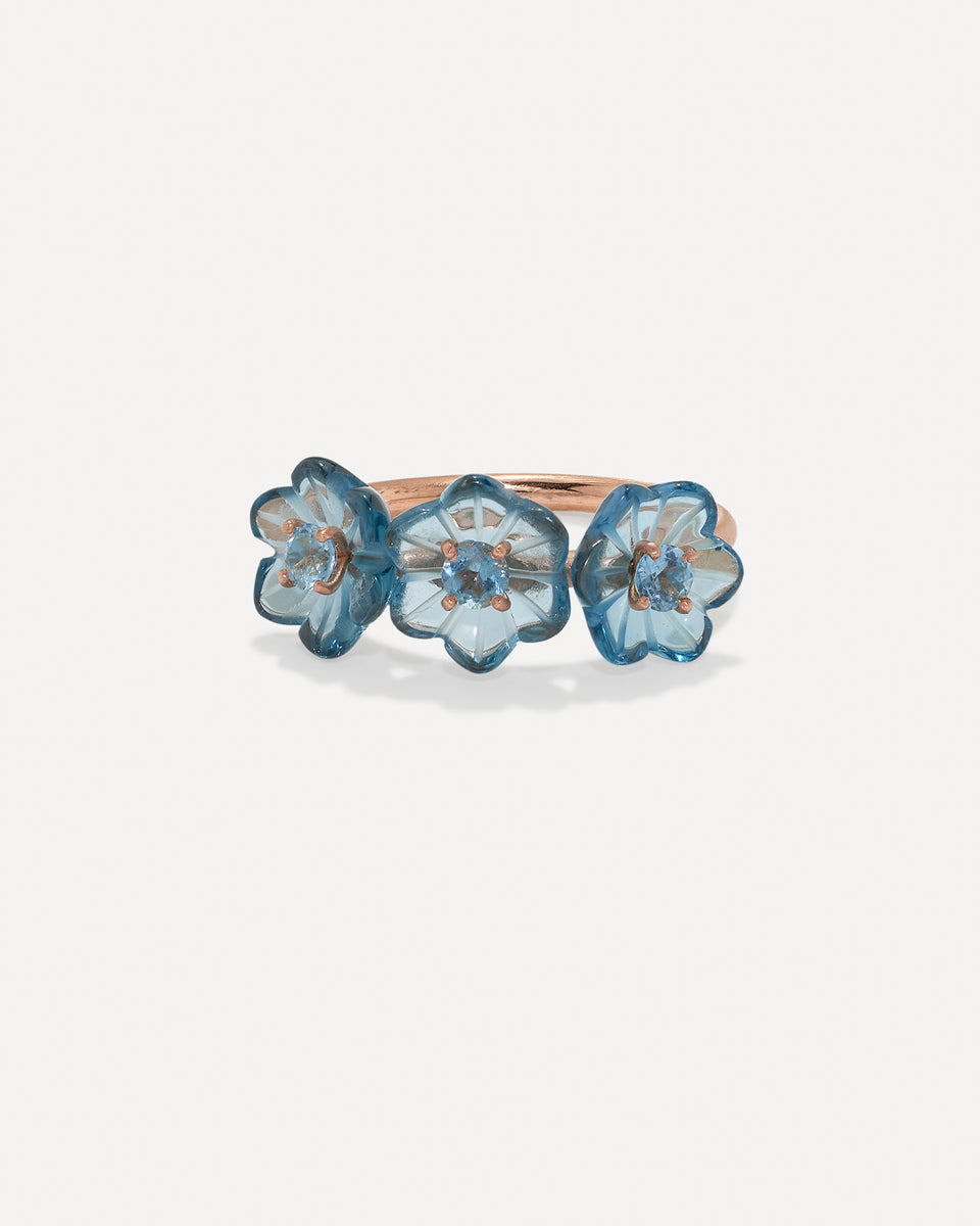 One of a Kind Petite Tropical Flower Ring - Irene Neuwirth