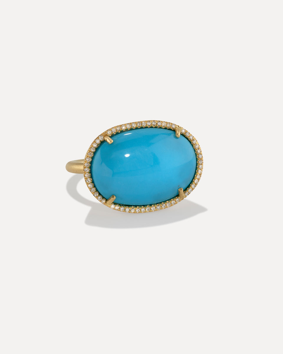 One of a Kind Pavé Halo Oval Ring - Irene Neuwirth