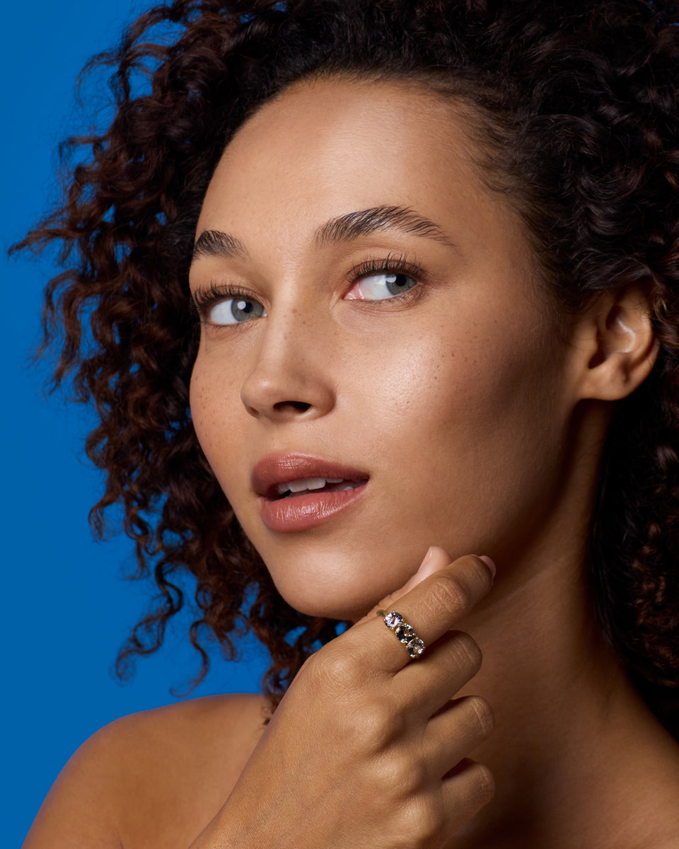 One of a Kind Petite Round Stone Gemmy Gem Ring