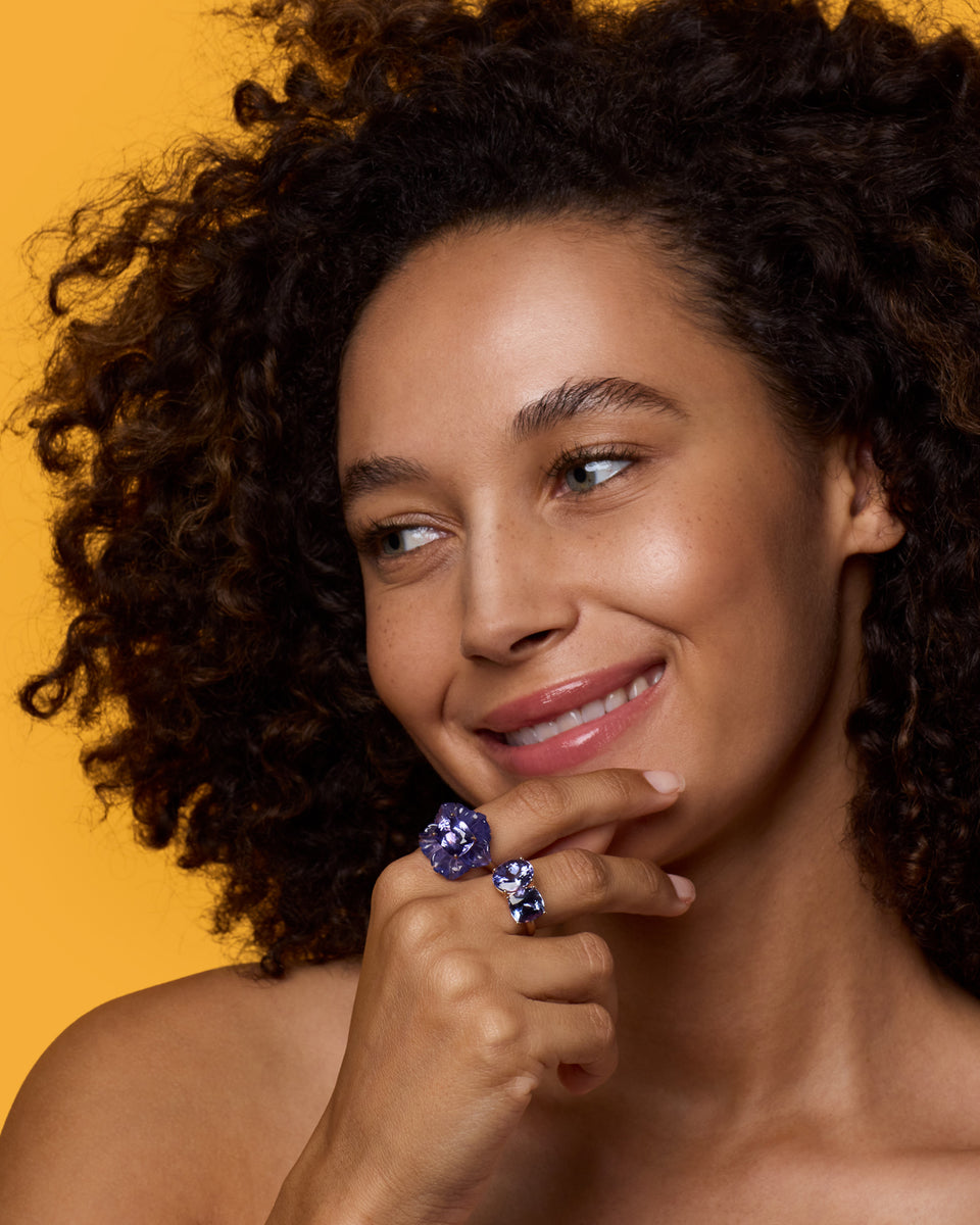 One of a Kind Tropical Flower Ring - Irene Neuwirth