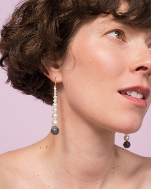 Pearl Gumball Duster Earrings - Irene Neuwirth
