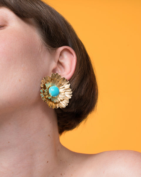 Large Super Bloom Flower Earrings - Irene Neuwirth