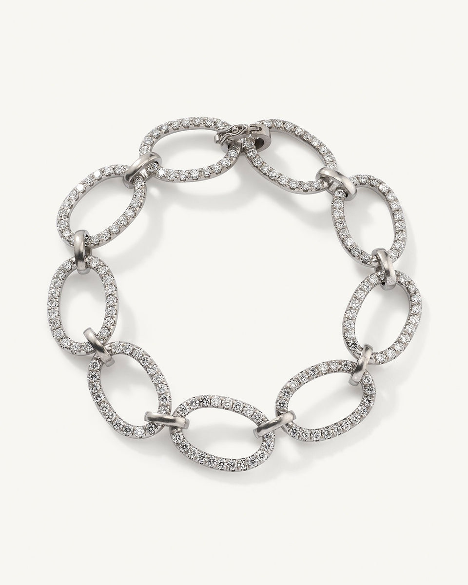 Pavé Large Oval Link Chain Bracelet - Irene Neuwirth